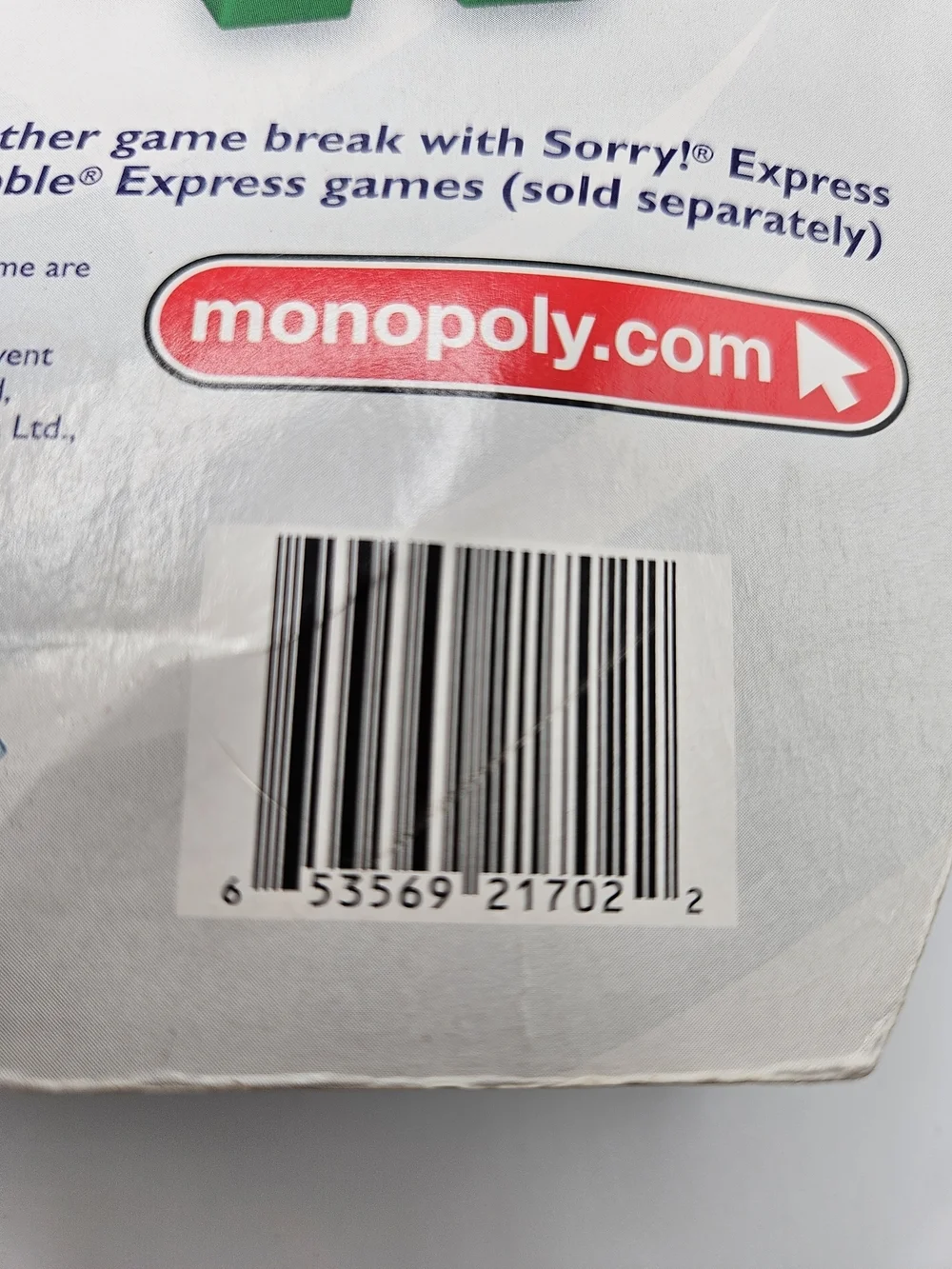 NEW Monopoly Express Dice Game Portable 20-Minute Game Break 2007